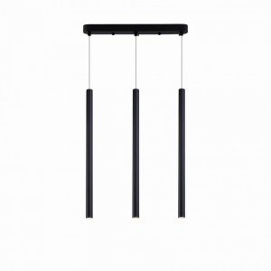 Light Prestige Lungo 3 linia czarna lampa wisząca tuby