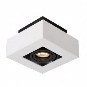 ITALUX CASEMIRO IT8001S1-WH/BK LAMPA SPOT OPRAWA NATYNKOWA KWADRATOWA BIAŁO CZARNA 