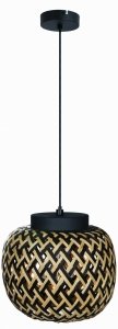 REALITY ELAINE 342221-30 LAMPA WISZĄCA DEKORACYJNA BAMBUSOWA CZARNA 35cm