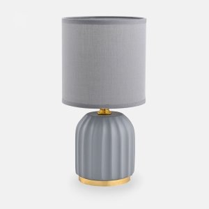 LAMPKA STOŁOWA NOCNA DO SYPIALNI BIAŁA ZUMALINE HS8723-GR LAMPA STOŁOWA SZARY