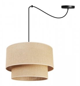 Regulowana lampa wisząca typu pająk, abażur juta typu tort beżowy, 40 cm, E27 LIGHT HOME