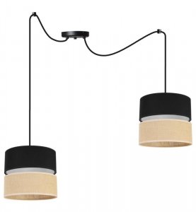 Wisząca lampa JUTA, pająk, regulowana, 2 abażury, E27 LIGHT HOME