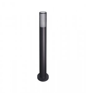 Lampa ogrodowa VERTICAL, czarny słupek, latarnia stojąca LED, dekoracyjna