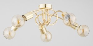 ALFA SOSNOWSCY 63262 FARTA GOLD LAMPA SUFITOWA ZŁOTA NA ŻARÓWKI DO POKOJU SALOU SYPIALNI