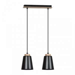 LAMPA WISZĄCA METALOWA NAD STÓŁ EMIBIG BOLERO 2 BLACK