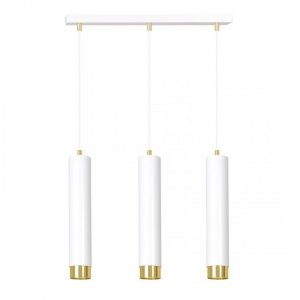 LAMPA WISZĄCA NAD STÓŁ DO KUCHNI JADALNI TUBA EMIBIG KIBO 3 WH/GOLD