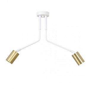 LAMPA WISZĄCA SUFITOWA NOWOCZESNA ZŁOTY REFLEKTOR EMIBIG VERNO 2 WHITE
