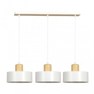 LAMPA WISZĄCA NAD STÓŁ Z DREWNEM EMIBIG TORIN 3 WHITE