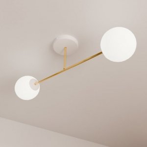LAMPA SUFITOWA KULE SZKLANE DO POKOJU SALONU SYPIALNI EMIBIG MAGNUM 2 WH GOLD
