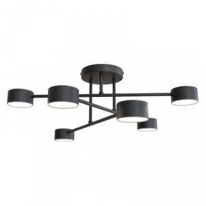 LAMPA SUFITOWA CZARNA NOWOCZESNA DO SALONU SYPIALNI HALO 6 BLACK oprawa oświetleniowa