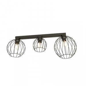 LAMPA SUFITOWA PLAFON CZARNY DRUCIANY NEST 3 BL oprawa oświetleniowa