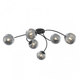 LAMPA SUFITOWA KULE SZKLANE NOWOCZESNA VIBRA 6 BL GRAFIT oprawa oświetleniowa