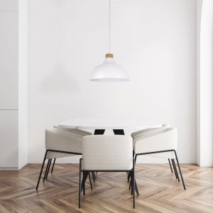 TK LIGHTING CAP WHITE 2070 LAMPA WISZĄCA BIAŁA METALOWA Z DREWNEM