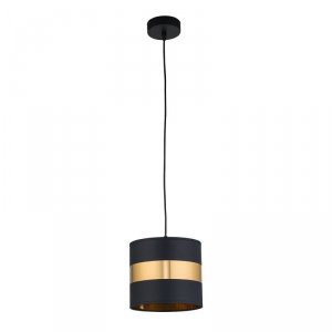 TK LIGHTING PARIS 4384 LAMPA WISZĄCA CZARNO ZŁOTA ABAŻUR 20CM