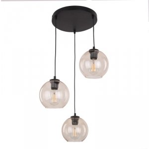 TK LIGHTING CUBUS BURSZTYN LAMPA WISZĄCA 3 PŁ KOŁO