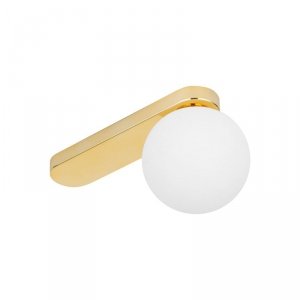 TK LIGHTING BIANCA GOLD 4698 LAMPA SUFITOWA PLAFON ZŁOTY KLOSZ SZKLANA KULA BIAŁA