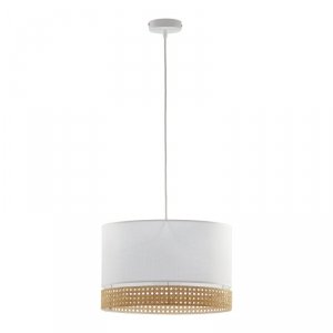 TK LIGHTING PAGLIA WHITE LAMPA WISZĄCA BIAŁA NATURAL EKO RATTAN