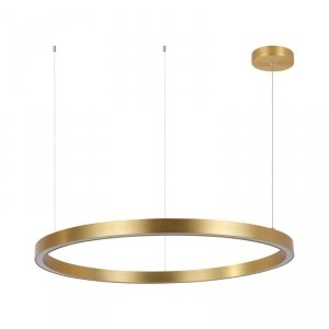 LIGHT PRESTIGE MIDWAY LP-033/1P L GD LAMPA WISZĄCA ZŁOTA MATOWA  RING KOŁO OBRĘCZ DUŻA 80CM