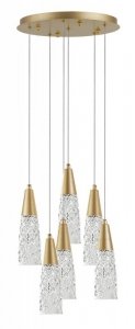 LAMPA WISZĄCA ZŁOTA SZKLANE KLOSZE LUCES EXCLUSIVAS PENCO LE41744