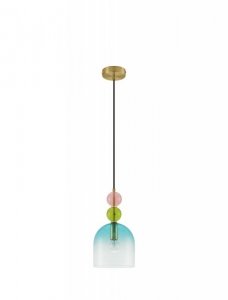 LAMPA WISZĄCA SZKLANA KOLOROWY KLOSZ LUCES EXCLUSIVAS BALAM LE43396