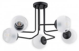 LAMPA SUFITOWA CZARNA MATOWA SZKLANE KULE LEMIR PINOX