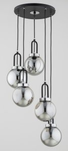 ALFA SOSNOWSCY ATORI BLACK 63247 LAMPA WISZĄCA CZARNA CHROM KULE SZKLANE GRAFITOWE