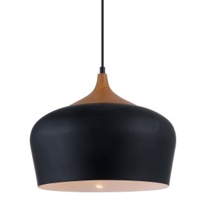 ITALUX BRITTA MDM-2681/1L BK LAMPA WISZĄCA CZARNA METALOWA KOPUŁA