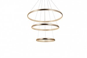 AZZARDO BRIGHTON 3 AZ4429 LAMPA WISZĄCA ZŁOTA AWANGARDOWA 