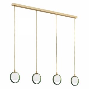 LAMPA WISZĄCA ZŁOTA KOŁA ZIELONE BIAŁE KULE SZKLANE NAD STÓŁ DO JADALNI KUCHNI ARGON SATURNIA 1808