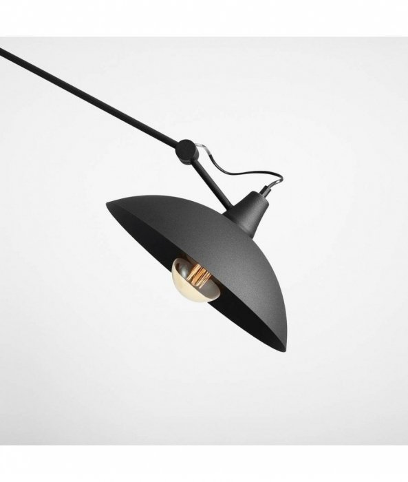 ALDEX MELOS BLACK 808PL_G1 LAMPA SUFITOWA INDUSTRIALNA CZARNA METALOWA NA WYSIĘGNIKU 