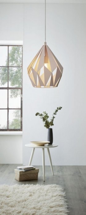 EGLO CARLTON 49024 LAMPA WISZĄCA PASTELOWA BRZOSKWINOWA