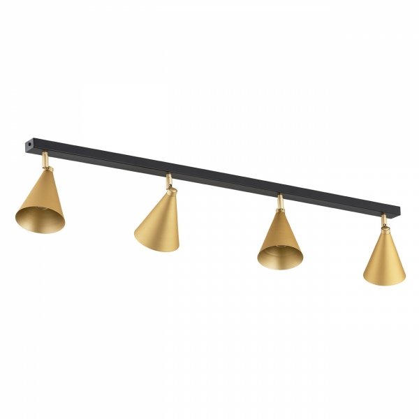 LAMPA SUFITOWA CZARNO ZŁOTA PLAFON SPOT REGULOWANY CZARNO ZŁOTY ARGON LUCINDA 1807