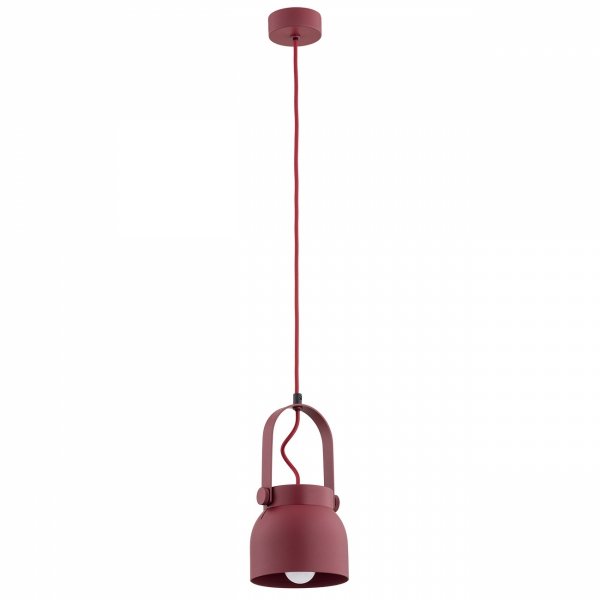 LAMPA WISZĄCA CZERWONA METALOWA INDUSTRIALNA DO KUCHNI NAD STÓŁ 20CM ARGON LOGAN 8292