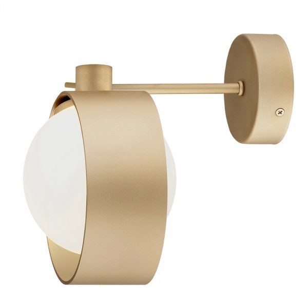 LAMPA SUFITOWA ZŁOTA SPOT REFLEKTOR KULA BIAŁA NOWOCZESNA DO POKOJU SALONU SYPIALNI ŁAZIENKI IP44 HERMETYCZNA ARGON MASSIMO PLUS 8568