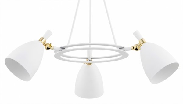 ŻYRANDOL LAMPA WISZĄCA BIAŁO ZŁOTA NOWOCZESNA REGULOWANE KLOSZE DO SALONU SYPIALNI KUCHNI ARGON CHARLOTTE 6148
