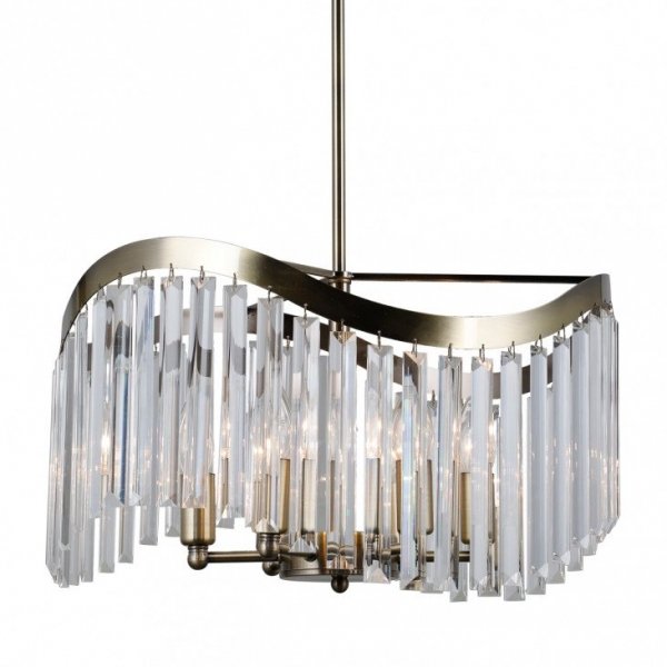 ITALUX SABRIGA PND-44544-6 LAMPA WISZĄCA PATYNA Z KRYSZTAŁAMI DO SALONU