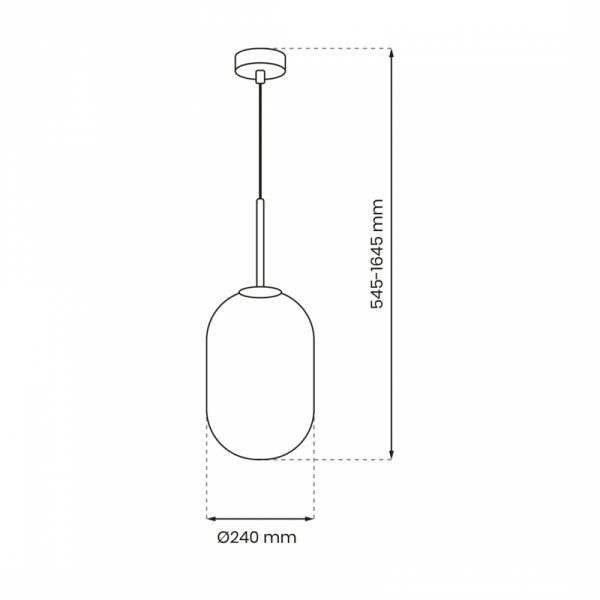 Lampa wisząca ALIAS BLACK 1xE14 fi 240