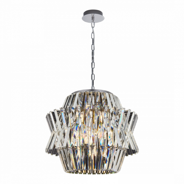 Milagro ML0402 Crown Żyrandol kryształowy glamour w kolorze chrom z kryształkami