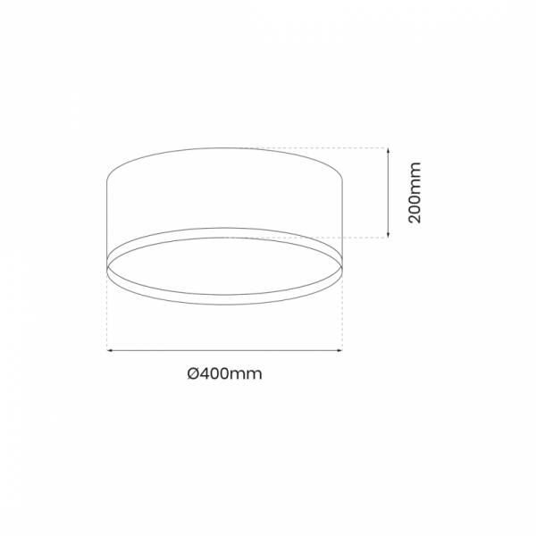 Plafoniera RONDO BLACK 18W LED