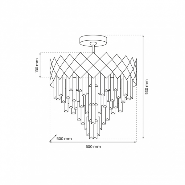 LAMPA SUFITOWA KRYSZTAŁOWA GLAMOUR Z KRYSZTAŁKAMIMILAGRO Plafon CARISMA GOLD 9xE14