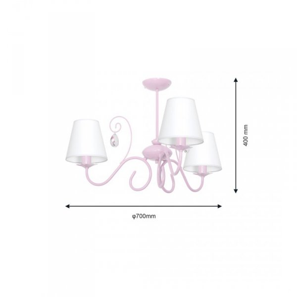 MILAGRO Żyrandol SARA PINK 3xE14
