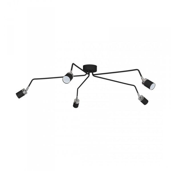 MILAGRO Lampa sufitowa JOKER BLACK 5xGU10