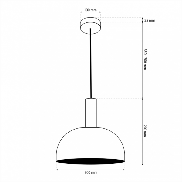 Lampa wisząca VISBY MIĘTOWY 1xE27