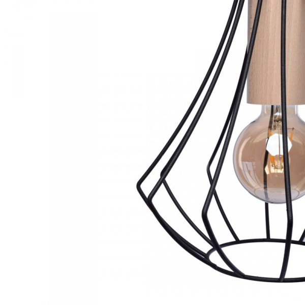 MILAGRO Lampa sufitowa WILL BLACK 1xE27