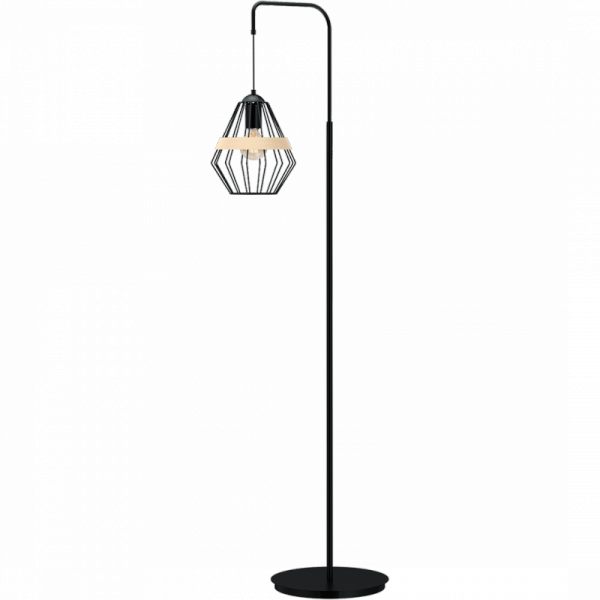 MILAGRO Lampa stojąca CLIFF BLACK 1xE27