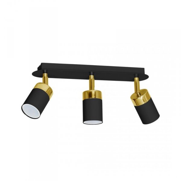 MILAGRO Lampa sufitowa JOKER BLACK/GOLD 3xGU10