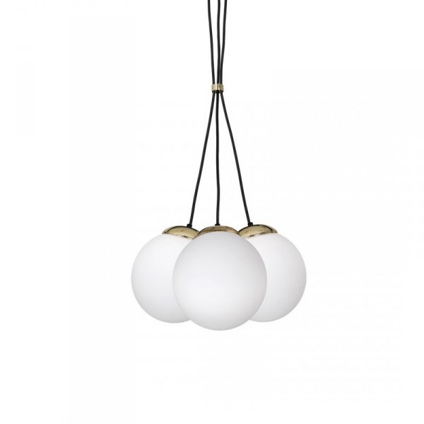 MILAGRO MLP6499 SPARTA BLACK GOLD LAMPA WISZĄCA CZARNO ZŁOTA KULE BIAŁE