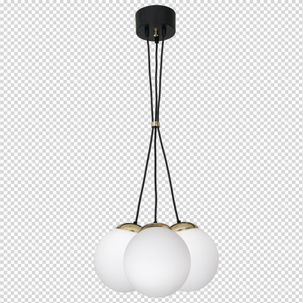 MILAGRO MLP6499 SPARTA BLACK GOLD LAMPA WISZĄCA CZARNO ZŁOTA KULE BIAŁE