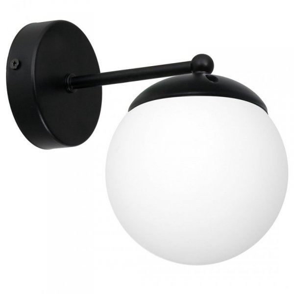 MILAGRO MLP6521 LIMA BLACK KINKIET CZARNY KULA MLECZNA BIAŁA