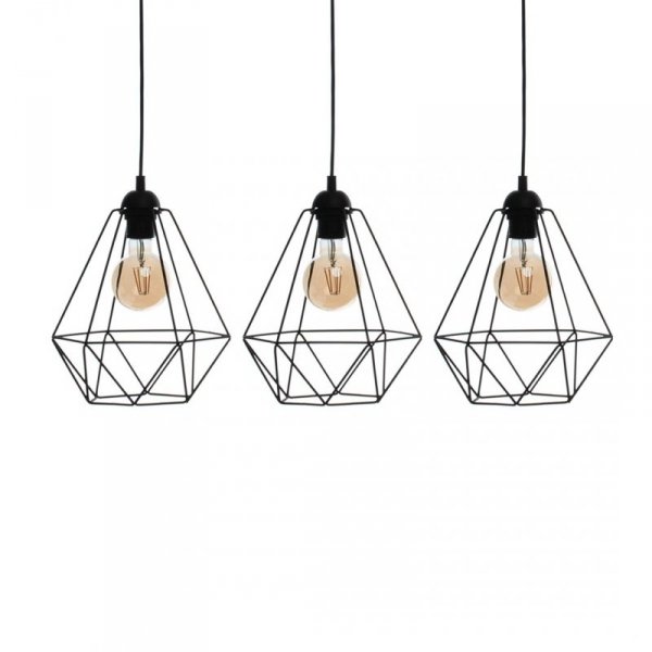 MILAGRO Lampa wisząca BASKET BLACK 3xE27